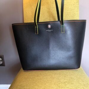 KURT GEIGER London Richmond Shopper BLACK & RAINBOW LArge TOTE